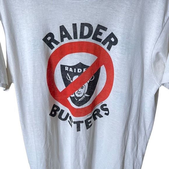 VTG 80s Seahawks “Raider Busters” T Shirt USA Large - Picture 2 of 4